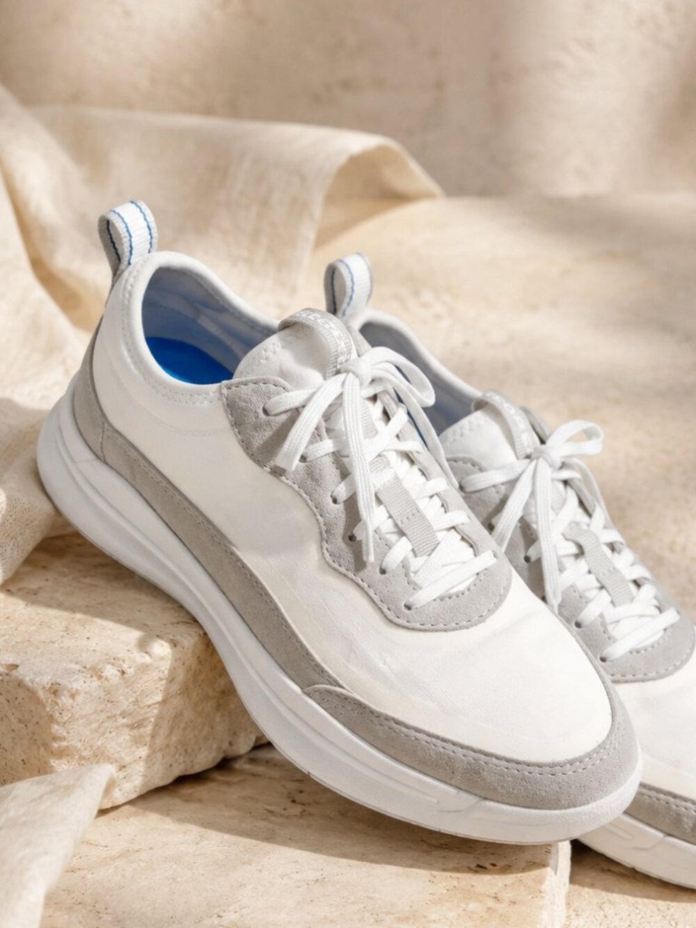 Sorel Kinetic Impact Lace Sneakers White Grey Women's Size 7 - Picture 7 of 10